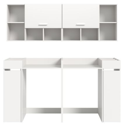 Waschmaschinenschrank Flexy in wei� Set 6-teilig 190 x 195 cm