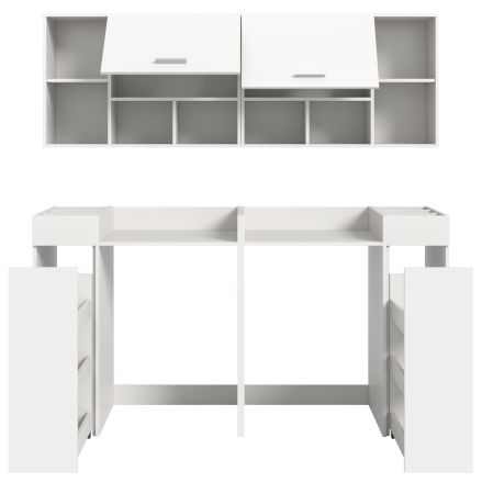 Waschmaschinenschrank Flexy in wei� Set 6-teilig 190 x 195 cm