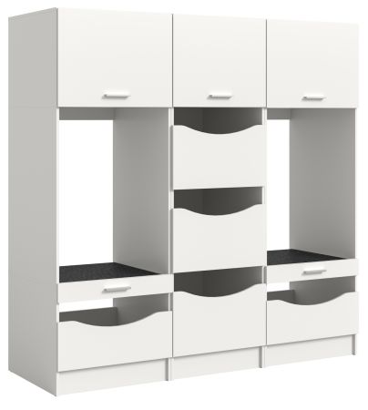 Waschmaschinenschrank Flexy in wei� Set 3-teilig 192 x 196 cm