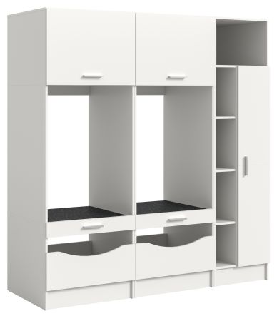 Waschmaschinenschrank Flexy in wei� Set 3-teilig 182 x 195 cm