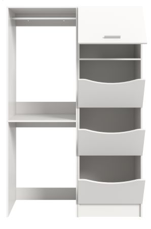 Waschmaschinenschrank Flexy in wei� Set 2-teilig 126 x 196 cm