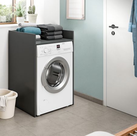 Waschmaschinenumbau Flexy in grau �berbauschrank f�r Waschmaschine und Trockner