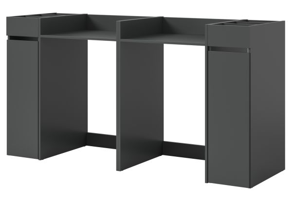 Waschmaschinenumbau Set Flexy in grau 4-teilig 2 x �berbauschrank und 2 x Anstellregal