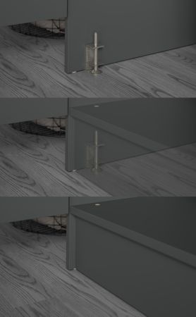 Waschmaschinenschrank Flexy in grau Set 3-teilig 192 x 196 cm