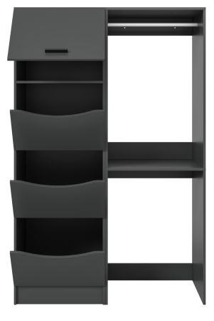 Waschmaschinenschrank Flexy in grau Set 2-teilig 126 x 196 cm