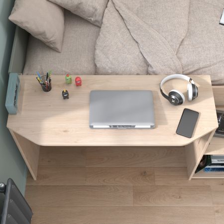 Parisot Kinder- und Jugendzimmer Matre in Eiche mit Gr�n Set 2-teilig, Stauraumbett und Kleiderschrank