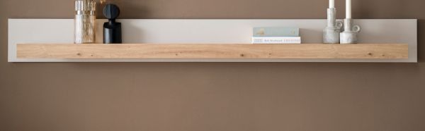 Wandboard Kiruma in Kaschmir und Artisan Eiche Wandregal 189 cm