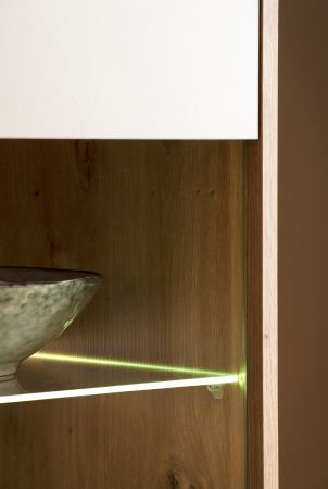 Wohnwand Kiruma in Kaschmir und Artisan Eiche Wohnkombination 3-teilig 292 cm, Soft-Close