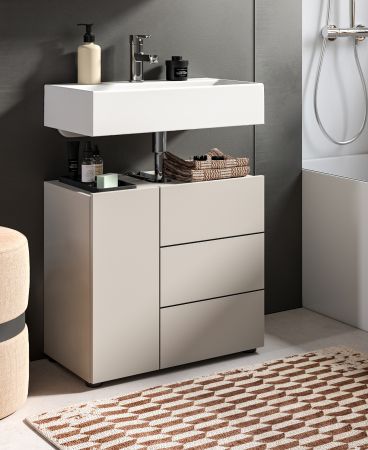 Waschbeckenunterschrank Larik in Kaschmir Badezimmer Unterschrank 60 x 56 cm