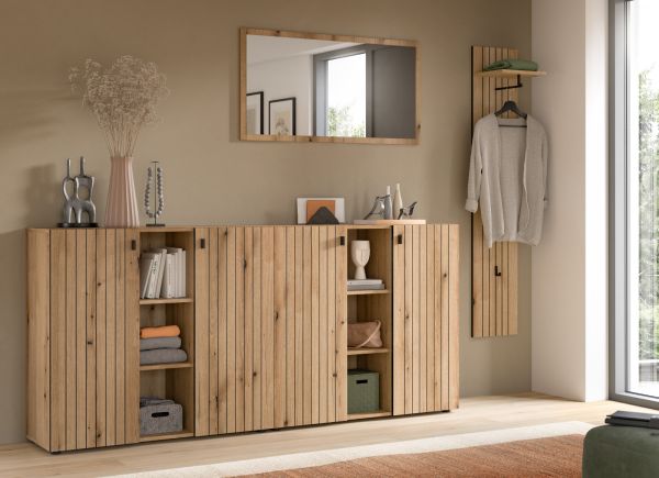 Flurkommode Loreno in Evoke Eiche Schuhschrank 106 x 96 cm