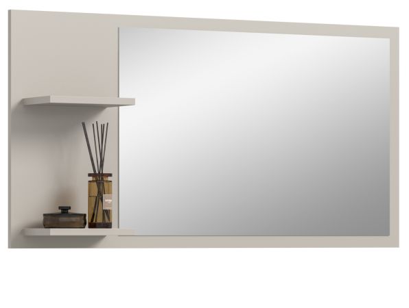Garderobenspiegel Loreno in Kaschmir Wandspiegel mit Ablage 106 x 55 cm