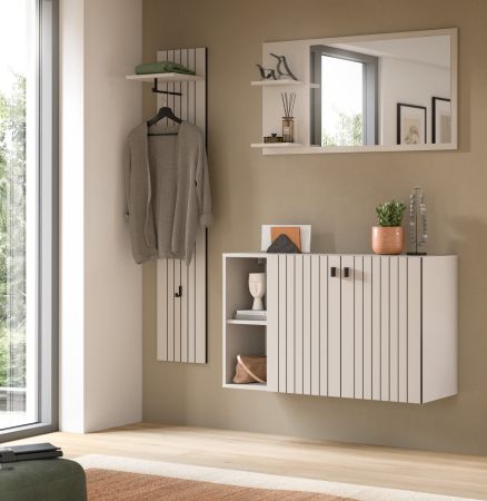 Garderobenpaneel Loreno in Kaschmir Wandgarderobe 31 x 160 cm