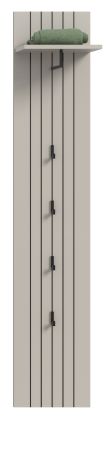 Garderobenpaneel Loreno in Kaschmir Wandgarderobe 31 x 160 cm
