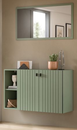 Garderobenspiegel Loreno in gr�n Wandspiegel 106 x 55 cm
