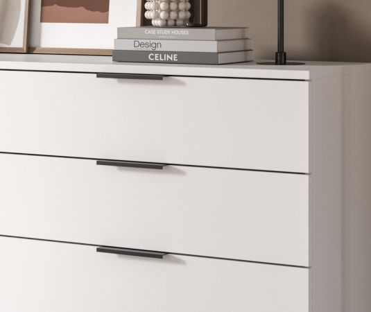 Kommode Swan in wei� Schubladenkommode 74 x 80 cm