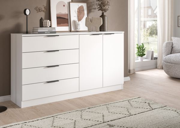 Sideboard Swan in wei� Kommode 148 x 80 cm