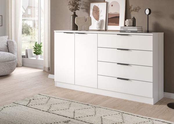 Sideboard Swan in wei� Kommode 148 x 80 cm