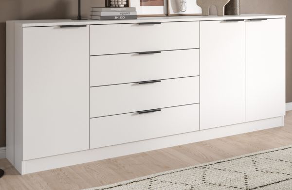 Sideboard Swan in wei� Kommode 185 x 80 cm