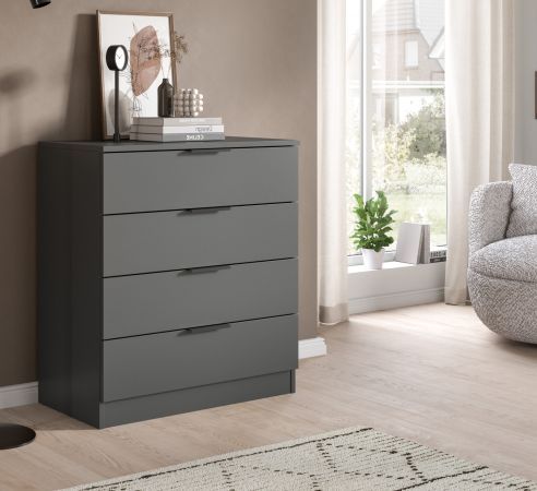 Kommode Swan in grau Schubladenkommode 74 x 80 cm
