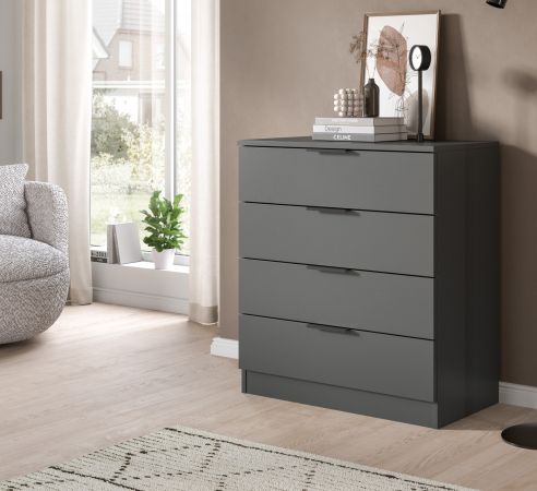Kommode Swan in grau Schubladenkommode 74 x 80 cm