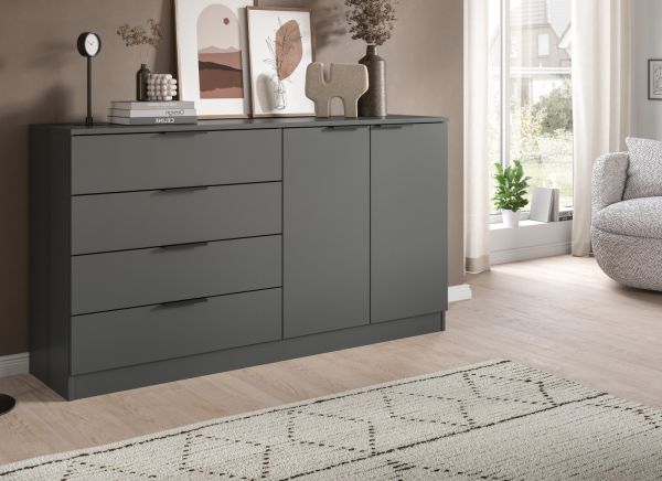 Sideboard Swan in grau Kommode 148 x 80 cm