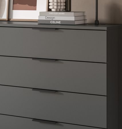 Sideboard Swan in grau Kommode 148 x 80 cm