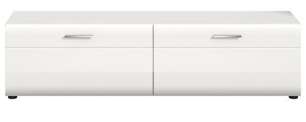TV-Lowboard Cover in wei� Hochglanz 160 x 41 cm Soft-Close-Funktion