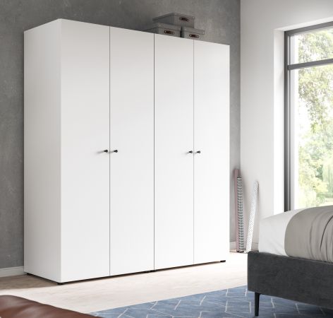 Kleiderschrank Carter in wei� Dreht�renschrank 2-t�rig 80 x 176 cm