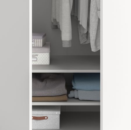 Kleiderschrank Carter in wei� Dreht�renschrank 5-t�rig 200 x 176 cm