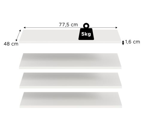 Kleiderschrank Carter in wei� Dreht�renschrank 6-t�rig 240 x 176 cm