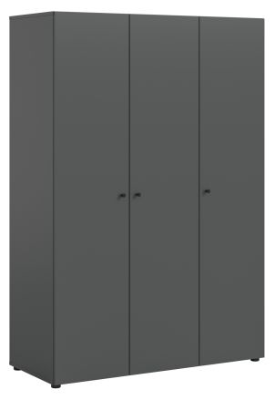 Kleiderschrank Carter in grau Dreht�renschrank 3-t�rig 120 x 176 cm