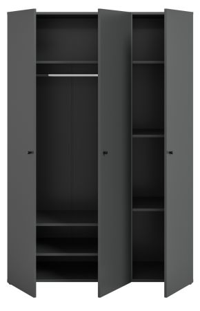 Kleiderschrank Carter in grau Dreht�renschrank 3-t�rig 120 x 176 cm