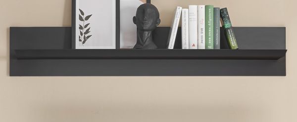 Wandboard Filmore in Schwarz matt Landhaus 140 x 25 cm