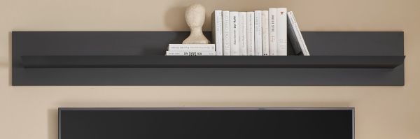 Wandboard Filmore in Schwarz matt Landhaus 180 x 25 cm