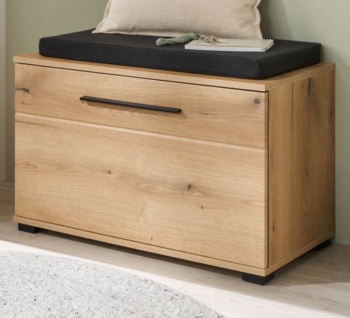 Garderobe Sitzbank Design-D in Evoke Eiche 80 x 50 cm