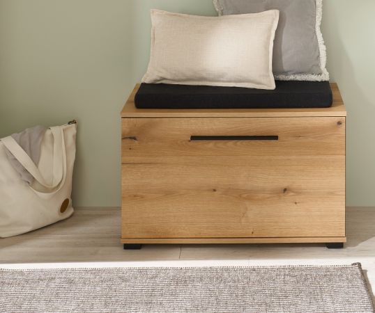 Garderobe Sitzbank Design-D in Evoke Eiche 80 x 50 cm