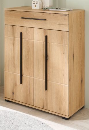 Schuhschrank Design-D in Evoke Eiche 80 x 103 cm, Soft-Close