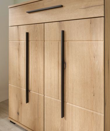 Schuhschrank Design-D in Evoke Eiche 80 x 103 cm, Soft-Close