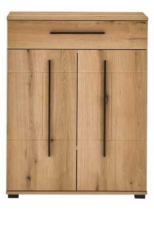 Schuhschrank Design-D in Evoke Eiche 80 x 103 cm, Soft-Close