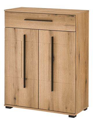Schuhschrank Design-D in Evoke Eiche 80 x 103 cm, Soft-Close