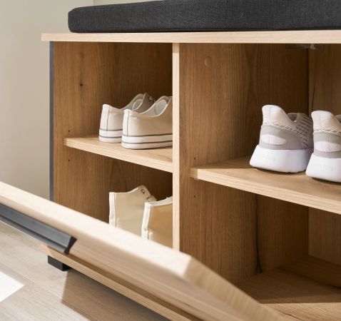 Garderobe Set 4-teilig Design-D in Evoke Eiche 140 x 200 cm