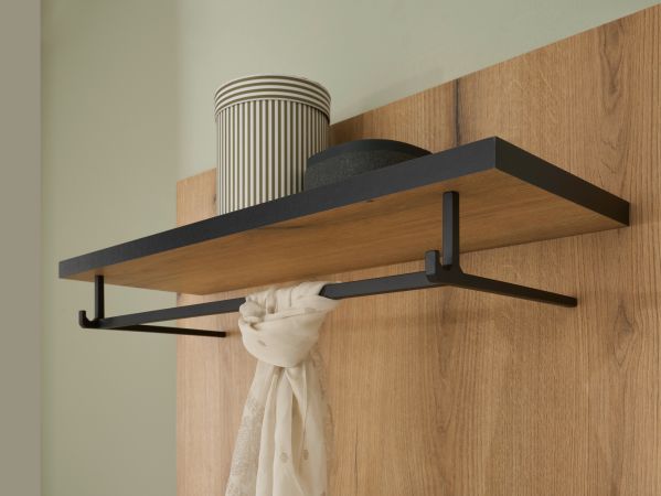 Garderobe Set 4-teilig Design-D in Evoke Eiche 140 x 200 cm