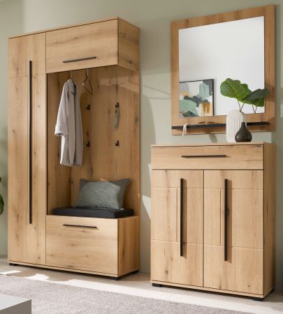 Garderobe Set 4-teilig Design-D in Evoke Eiche 200 x 200 cm