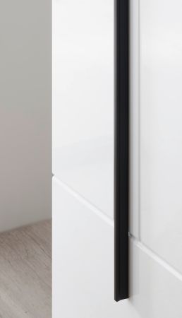 Schuhschrank Design-D in wei� Hochglanz 50 x 200 cm