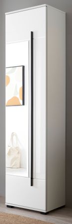 Schuhschrank mit Spiegel Design-D in wei� Hochglanz 50 x 200 cm
