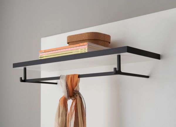 Garderobenpaneel Design-D in wei� 79 x 89 cm