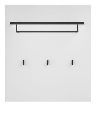 Garderobenpaneel Design-D in wei� 79 x 89 cm