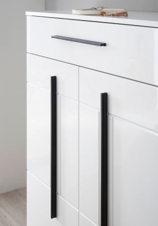 Garderobe Set 4-teilig Design-D in Wei� Hochglanz 200 x 200 cm