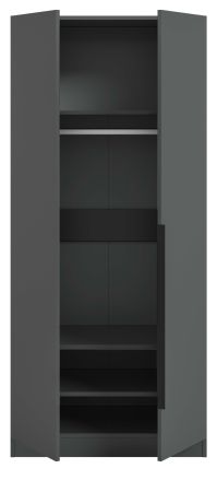 Kleiderschrank Swan in grau Dreht�renschrank 2-t�rig 80 x 181 cm