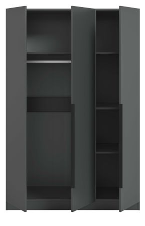 Kleiderschrank Swan in grau Dreht�renschrank 3-t�rig 120 x 181 cm